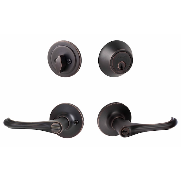 Sure-Loc Hardware Sure-Loc Hardware Helena Entry Lever with KA Deadbolt, Vintage Bronze HA107/DB201 11P - main